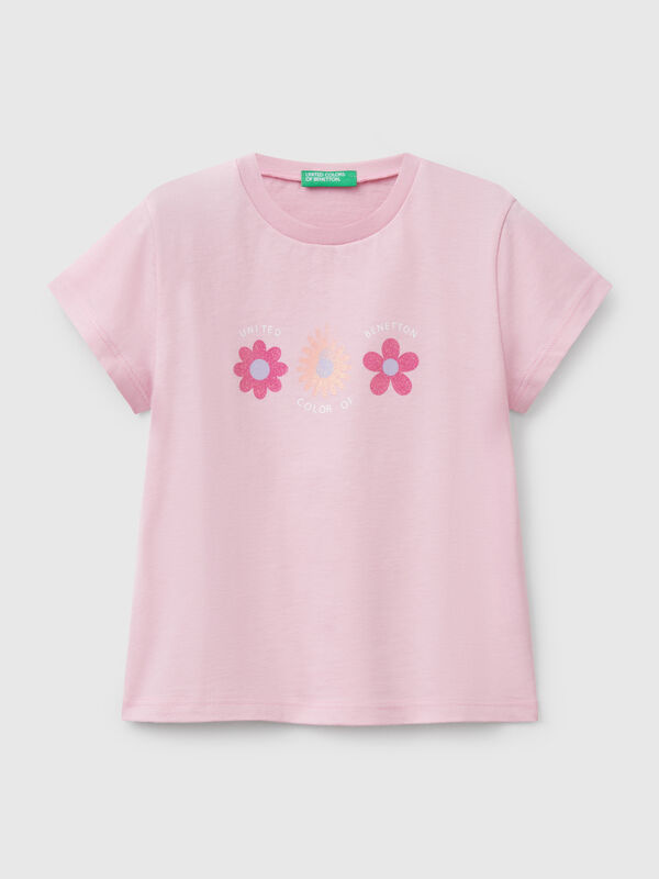 T-shirt with glitter print Junior Girl