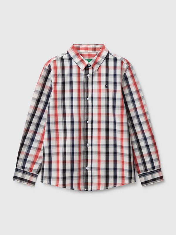 Multicolor check button-down shirt Junior Boy
