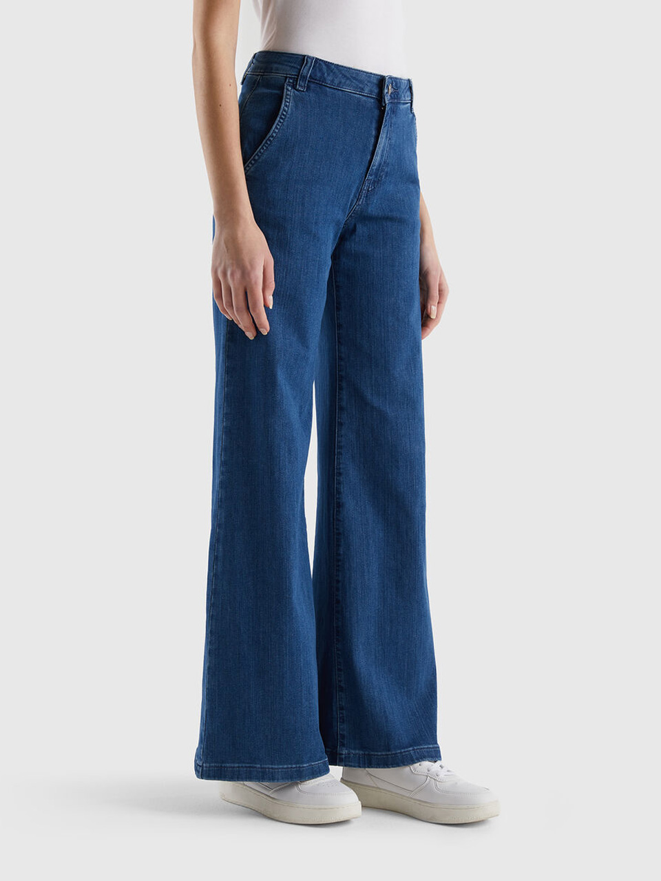 Jeans Larghi In Cotone Denim Nice Things - Donna