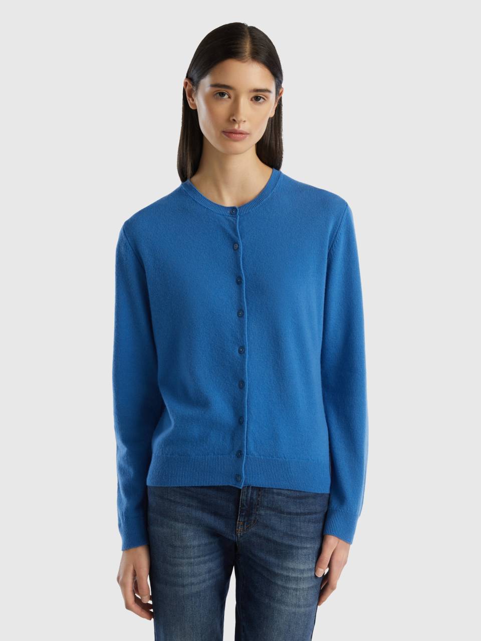 Blue clearance wool cardigan